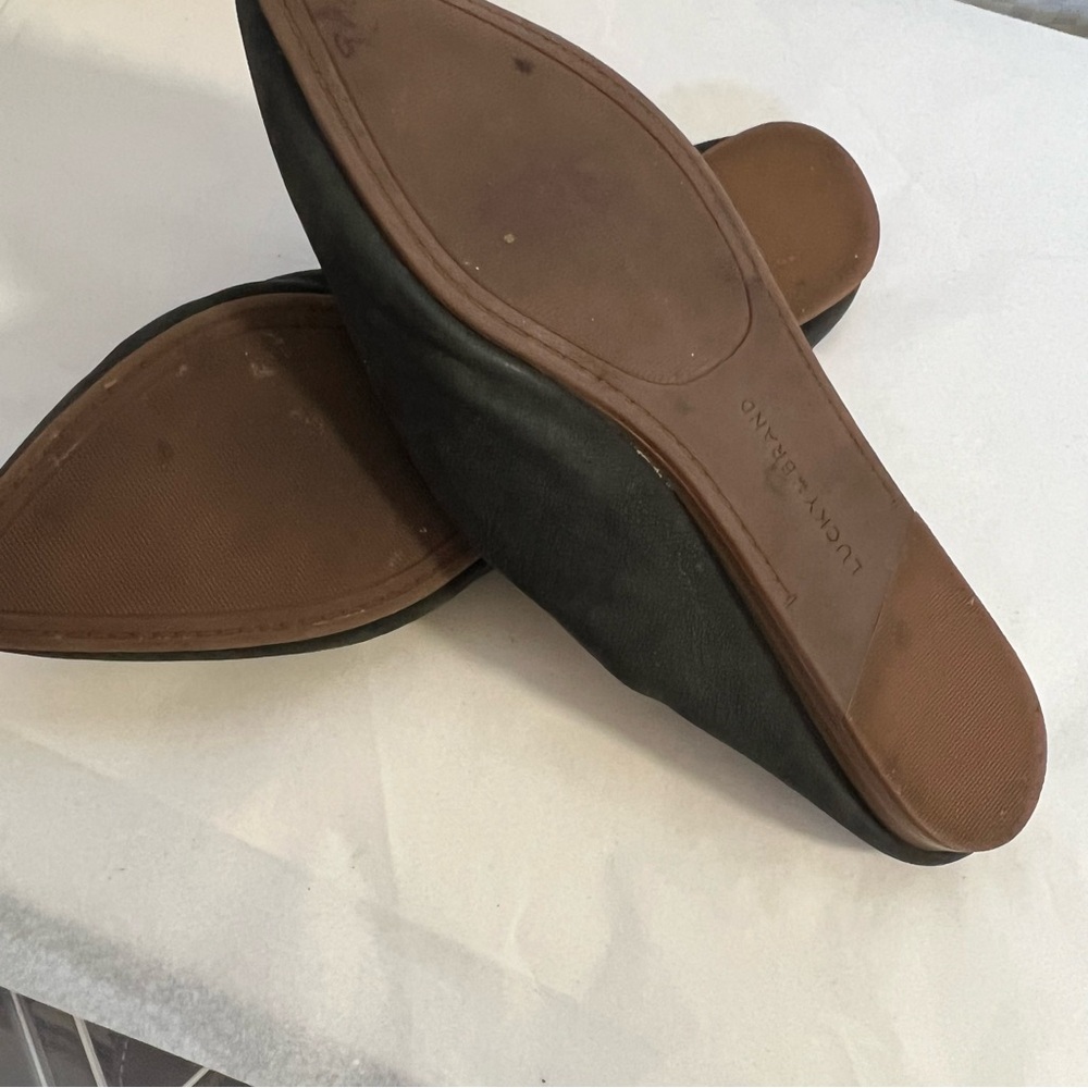 Lucky Brand Dark Gray/Black Women's Leather Mules - Picture 8 of 9
